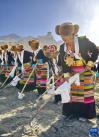 3月16日，西藏山南市昌珠镇门中岗社区举行春耕仪式。