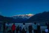 游客在南迦巴瓦峰下拍照留念（4月1日摄）。新华社记者 孙非 摄